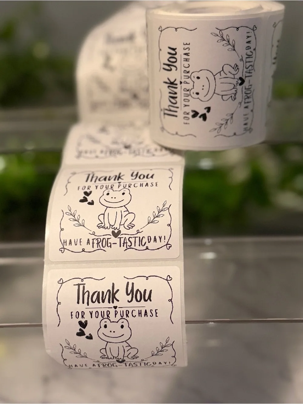 200 Cute Frog Thank You Stickers 2x2 Have a Frog-Tastic Day Small Business